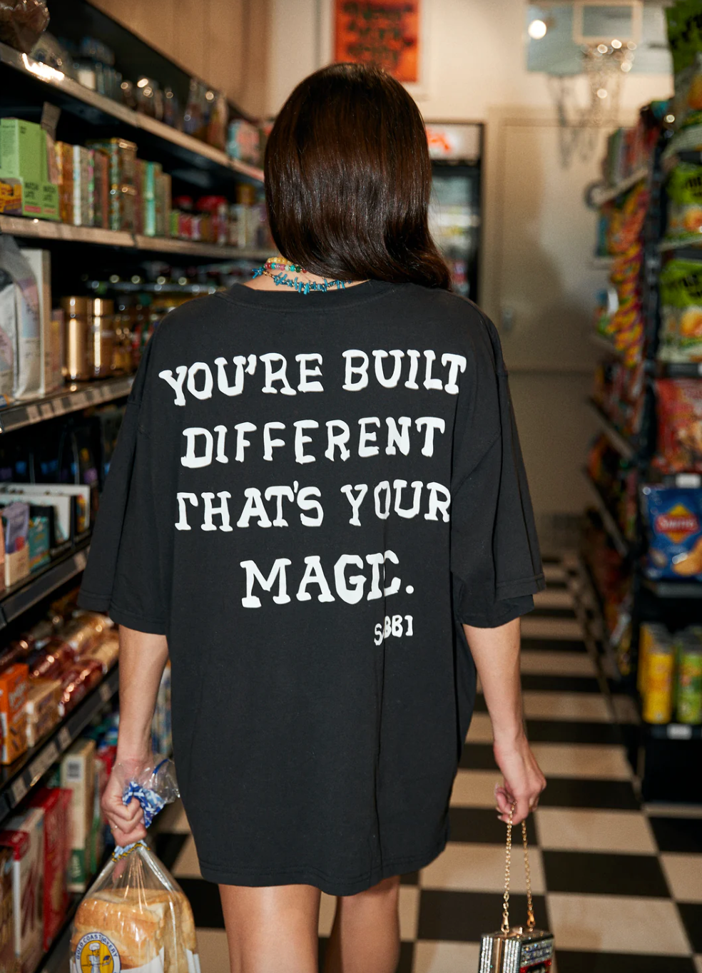 The Very Oversized Self Love Club Tee - Black | Sabbi
