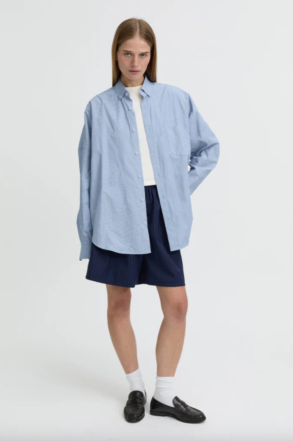 Juna Shirt Blue | Blanca