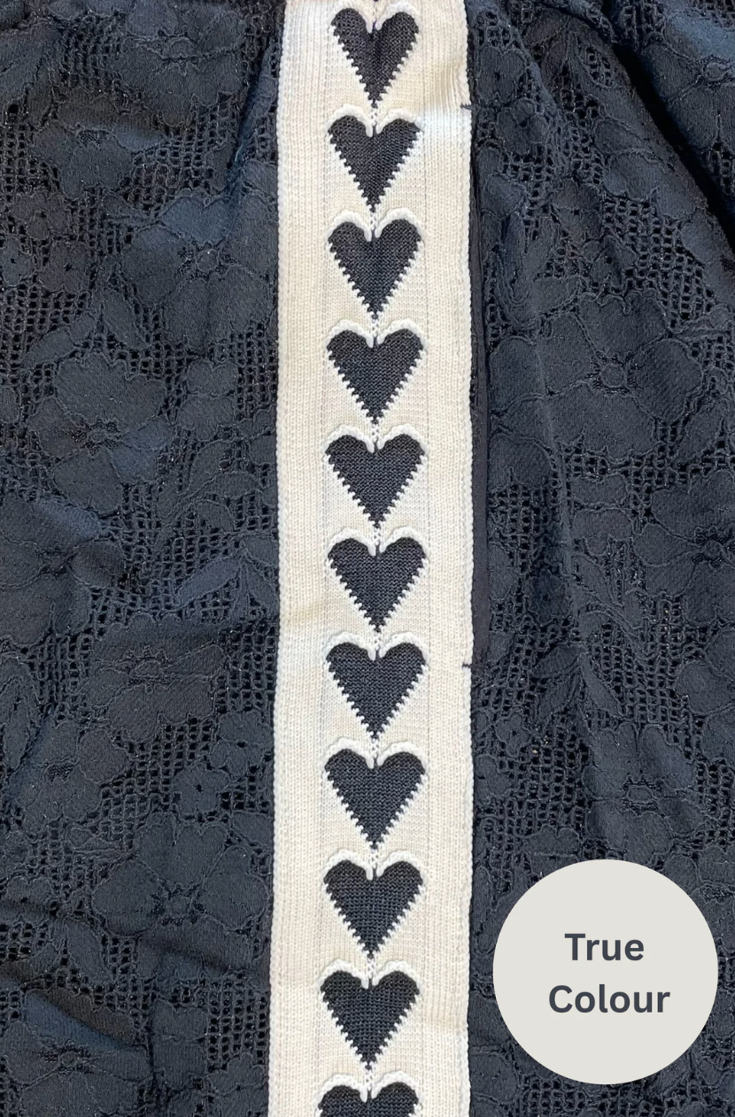 PRE-ORDER - RAVING HEART LACE PANTS - Black | Sabbi