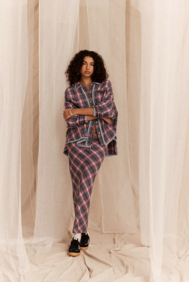 Etoffe Check Column Skirt | Kinga Csilla