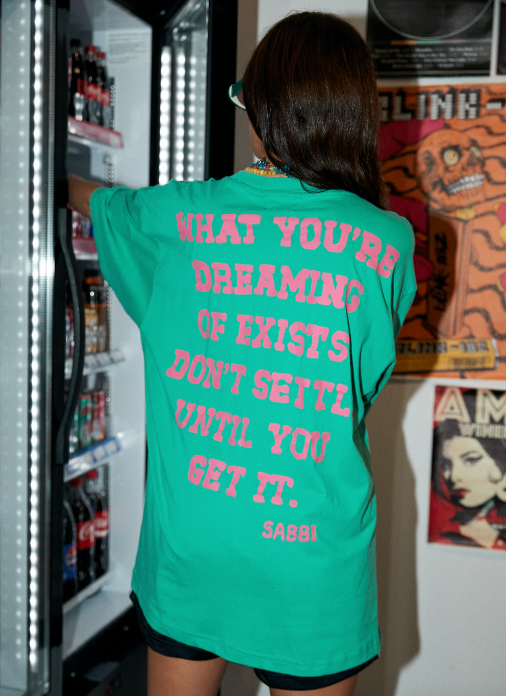 The Very Oversized Self Love Club Tee - Green | Sabbi