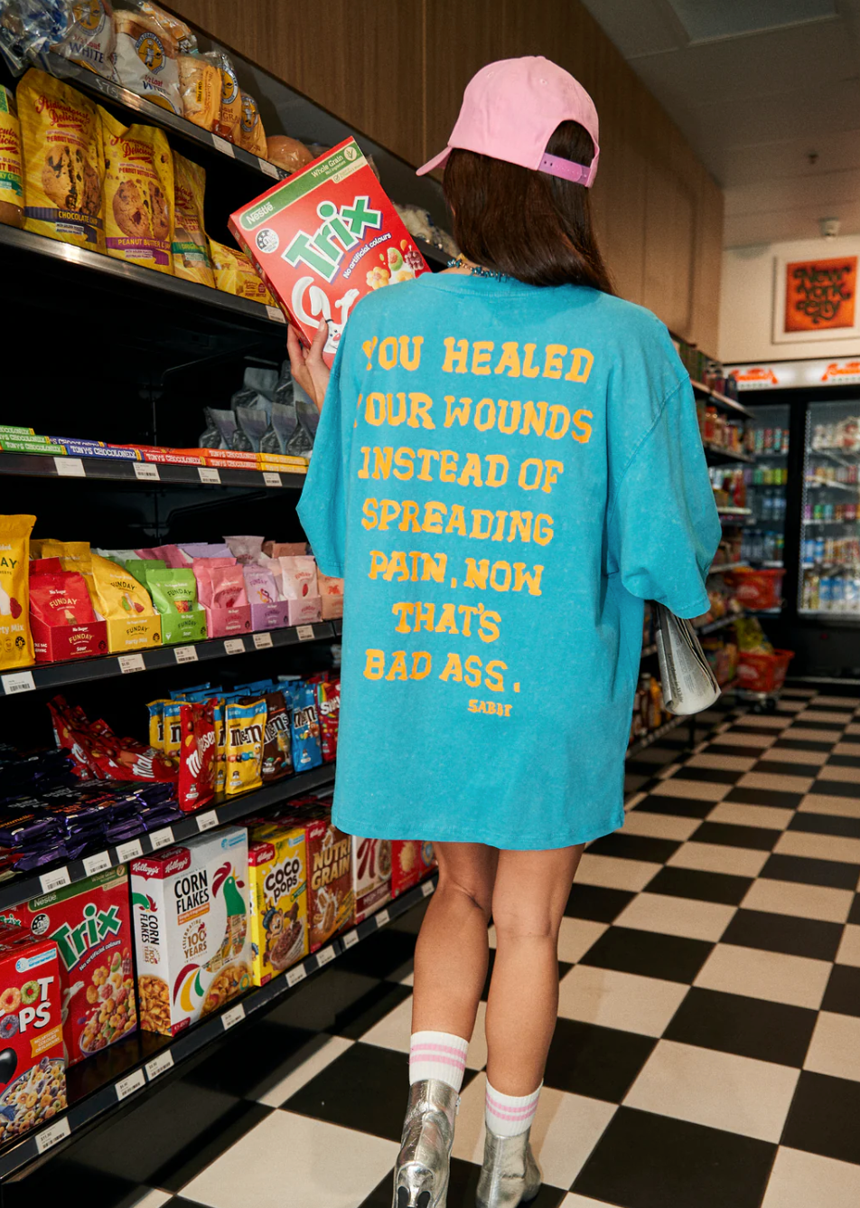 The Very Oversized Self Love Club Tee - Blue | Sabbi