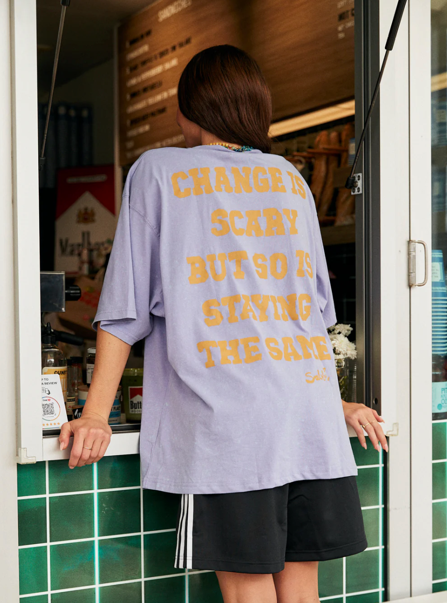 The Very Oversized Self Love Club Tee - Purple | Sabbi