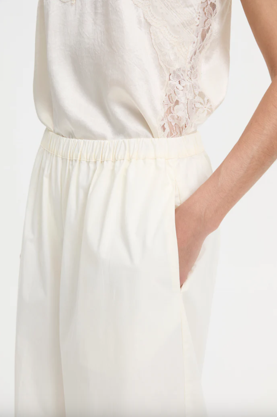 Yan Pants Cream | Blanca Studios