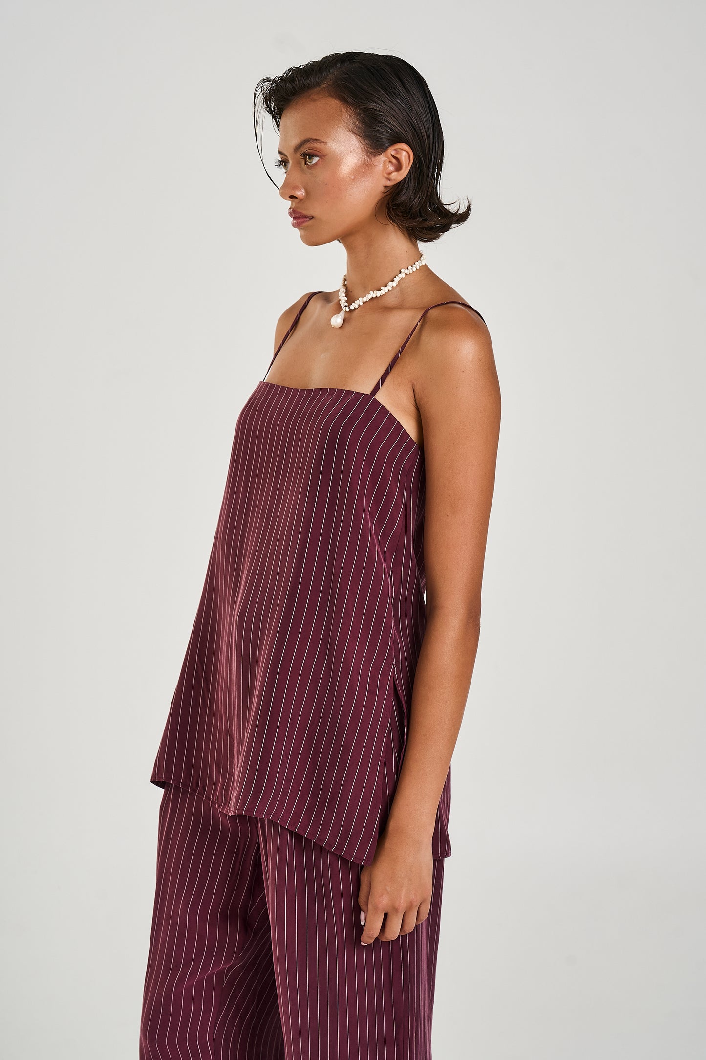 Kina Pinstripe Tunic Top | Summi Summi