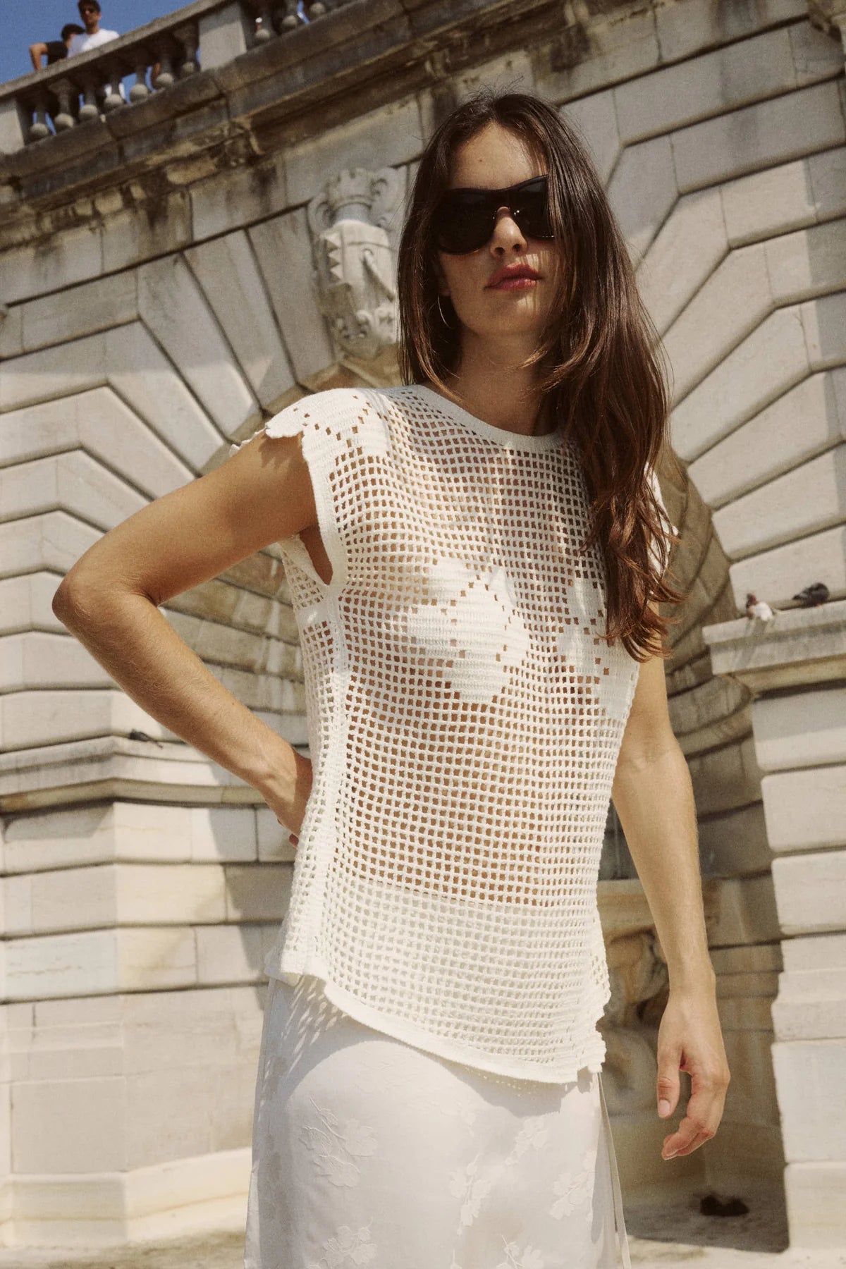Pollyanna Floral Crochet Top | ROWIE