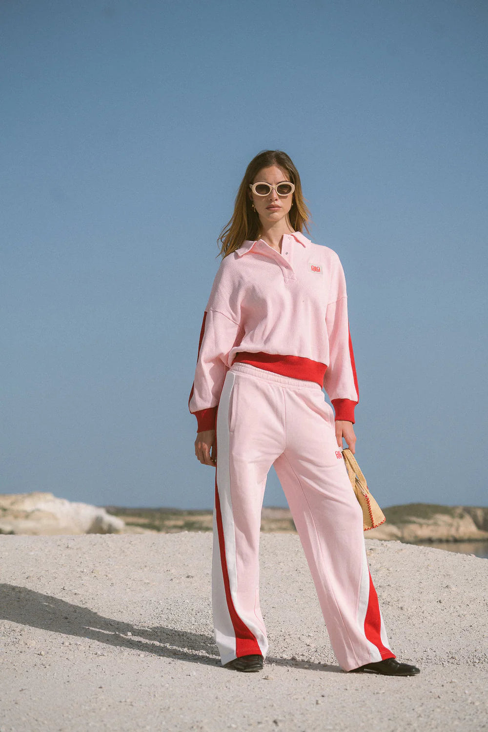 Mallorca Track Pant - Ballet Pink | Araminta James