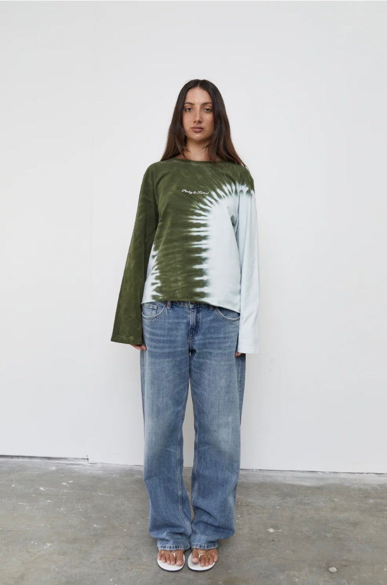 The Dye Long Sleeve Top - Blue/Green | Pinky & Kamal