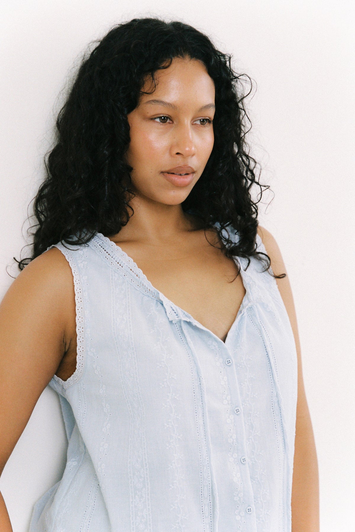 Martina Mini Dress - Stone Blue | Juni