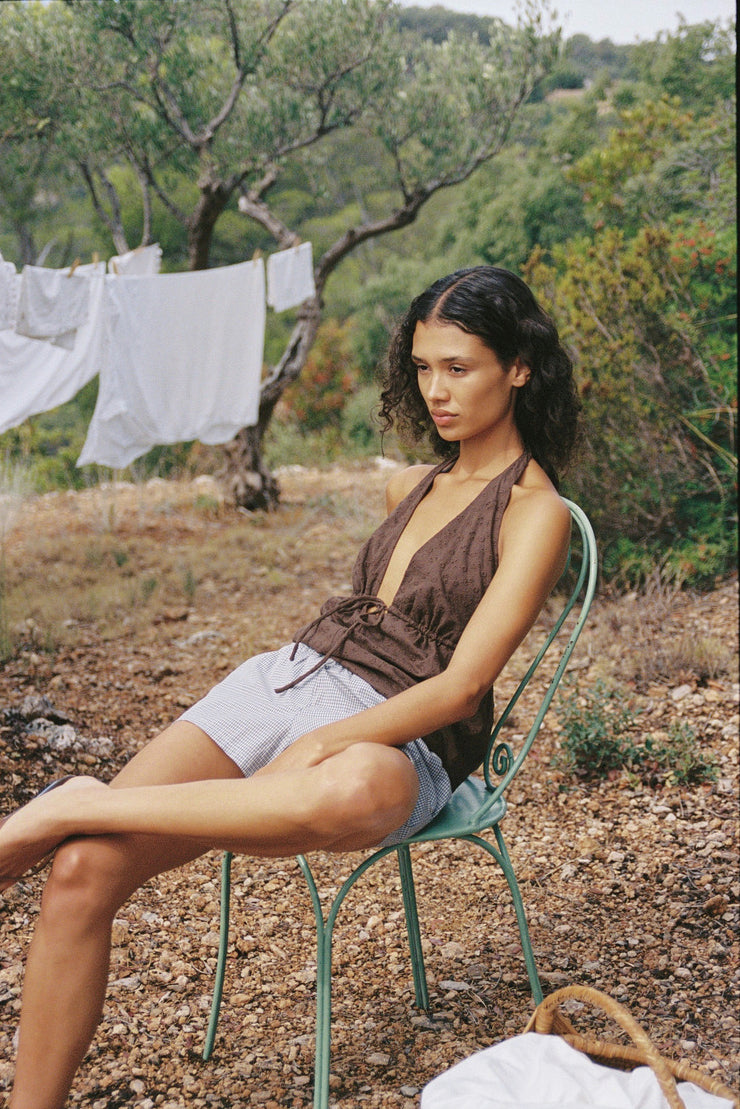 Aimee Halter Top - Espresso | Juni