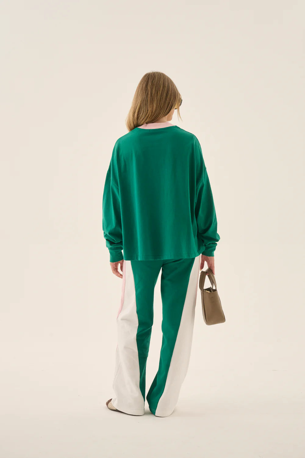 Vacanza Long Sleeve Tee - Sea Green | Araminta James