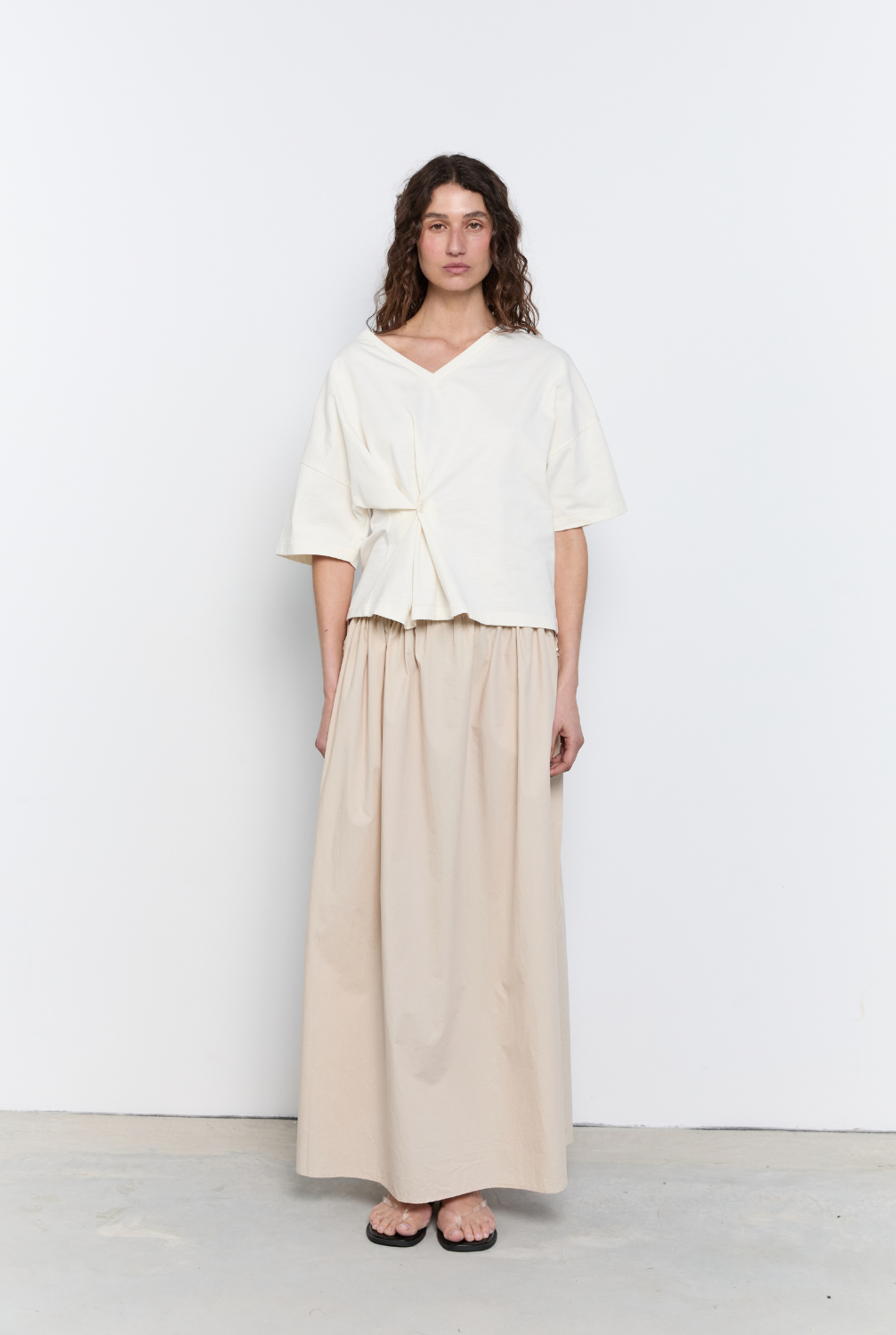 Side Tie Skirt Birch | Pinky & Kamal