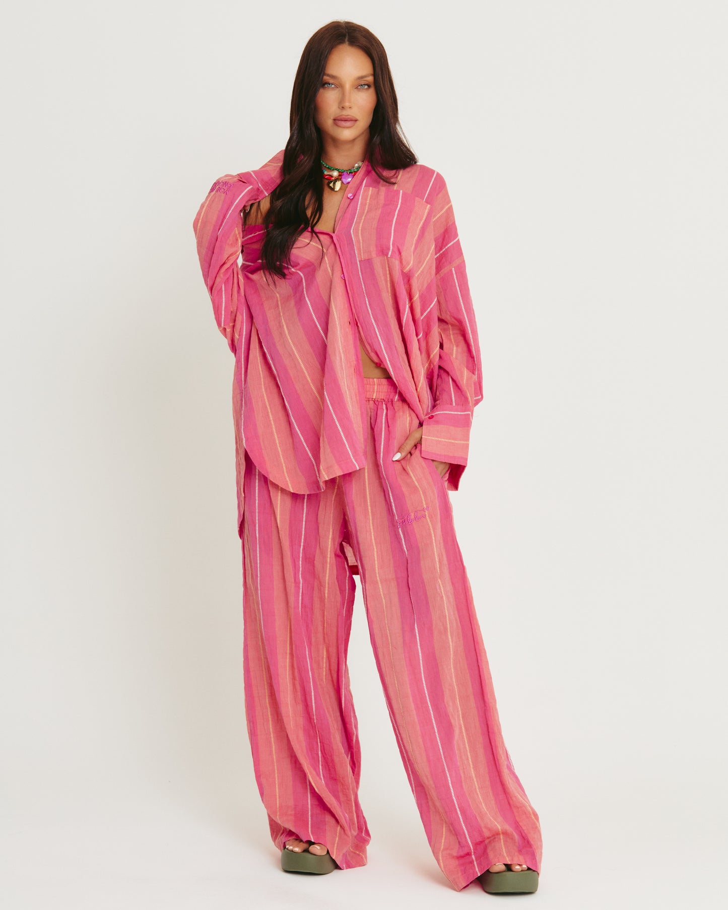 The Don Julio Shirt - Pop Stripe Peach | Sabbi