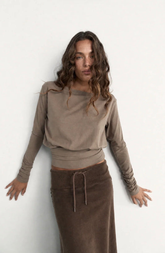Contour Long Sleeve - Stone | Pinky & Kamal