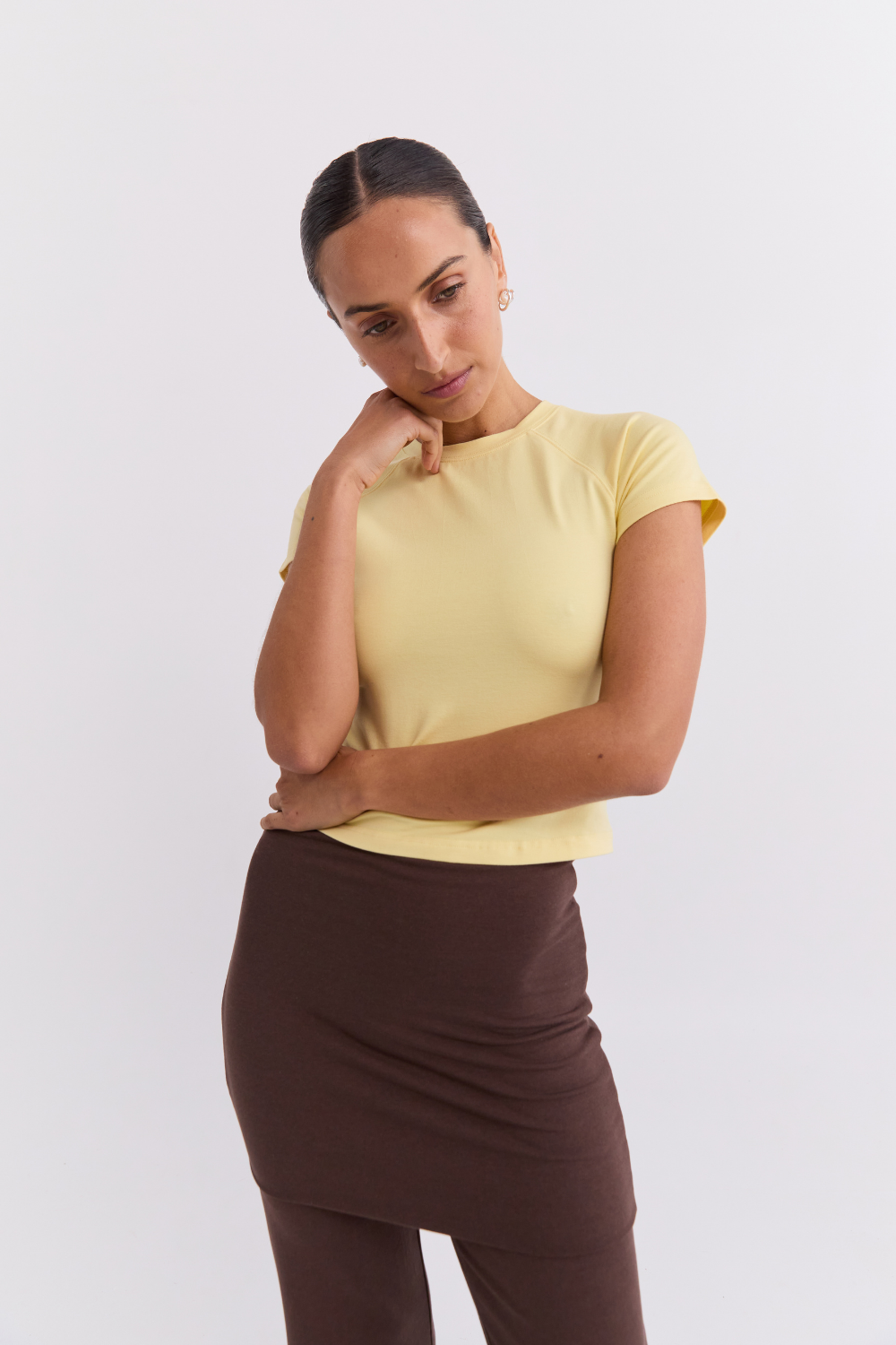 Cropped Baby Tee Butter | Pinky & Kamal