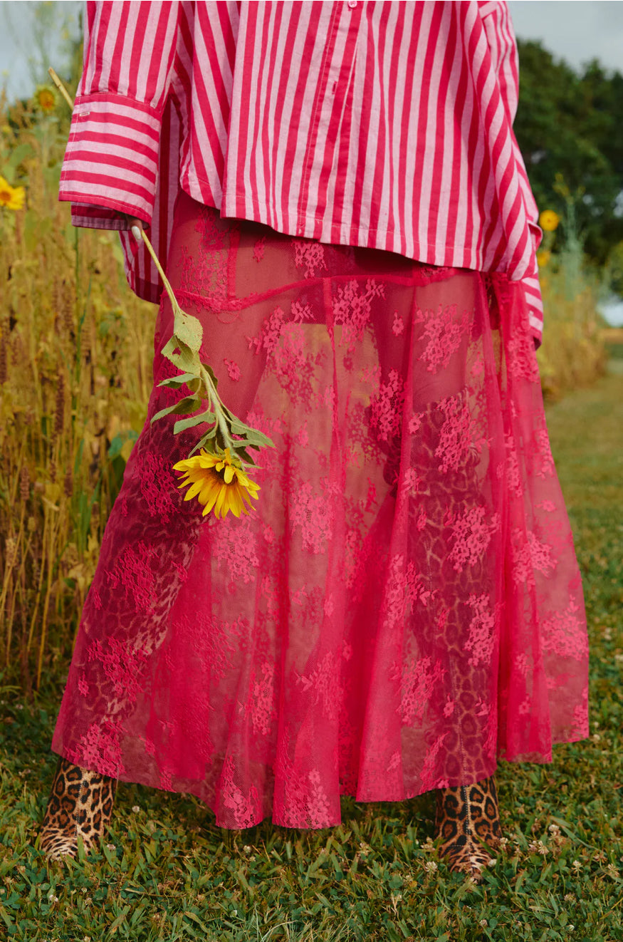 The Lace Maxi Skirt - Pink | Sabbi