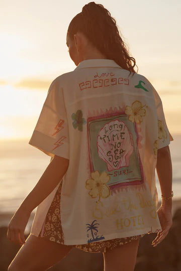 The Patron Shirt - Seas The Day - Cream | Sabbi