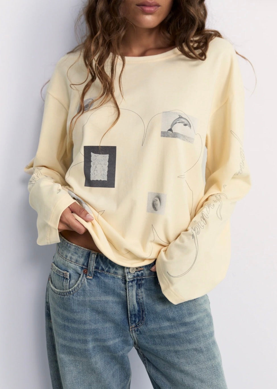 Field Notes Long Sleeve Top - Yellow | Pinky & Kamal