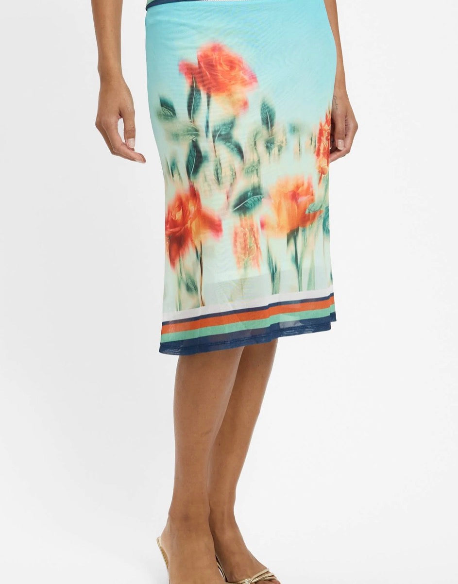 Midi Skirt Baby Blue | With Harper Lu