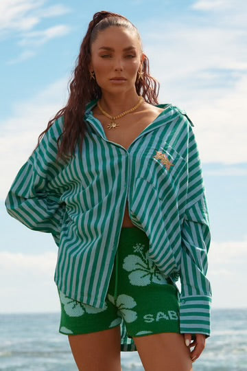 The Don Julio Shirt - Seas The Day - Green Stripe | Sabbi