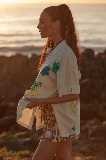 The Patron Shirt - Seas The Day - Cream | Sabbi