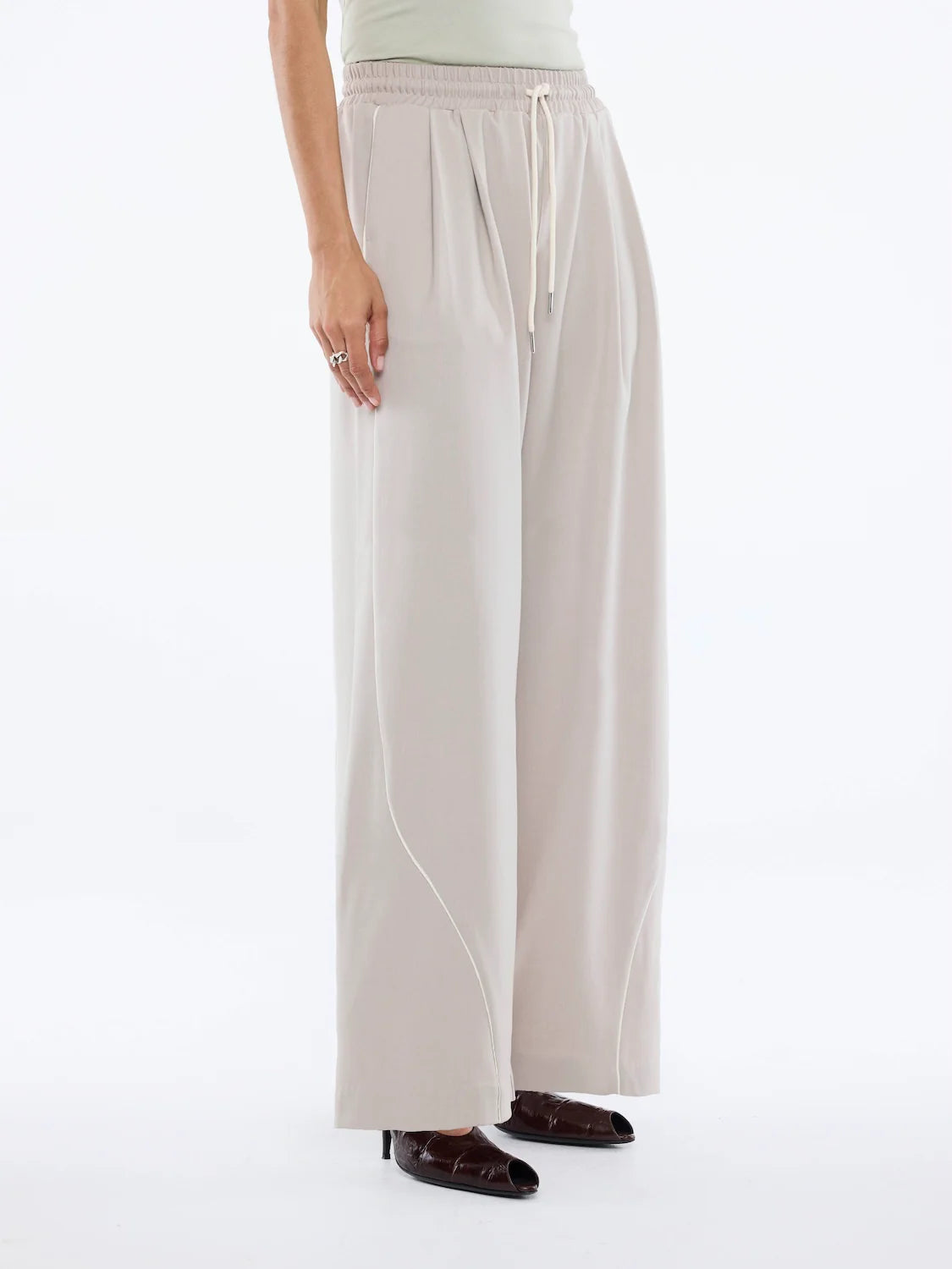 Bowie Wide Leg Pant - Sand| Ena Pelly