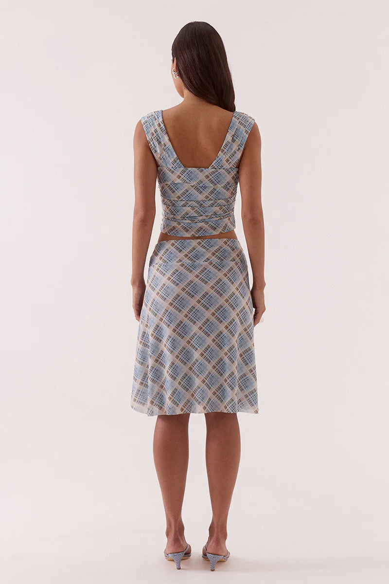 Novalyn Plaid Skirt - Check | Sovere