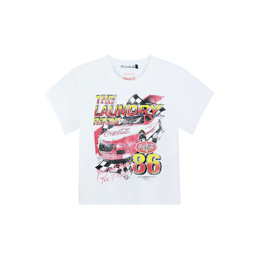 Coca Cola 90s Racing Perfect Tee - White | The Laundry Room