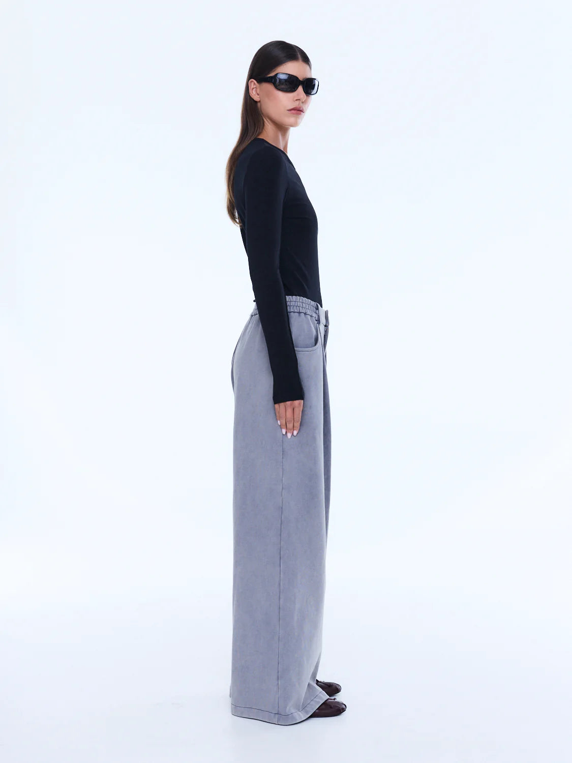 Iva Jersey Pant - Dove Grey | Ena Pelly