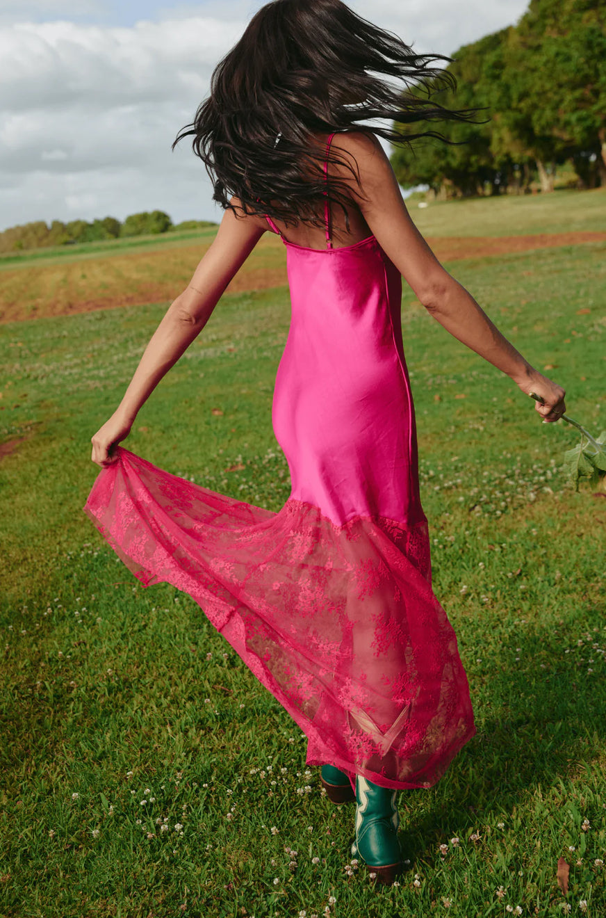The Lace Maxi Dress - Pink | Sabbi