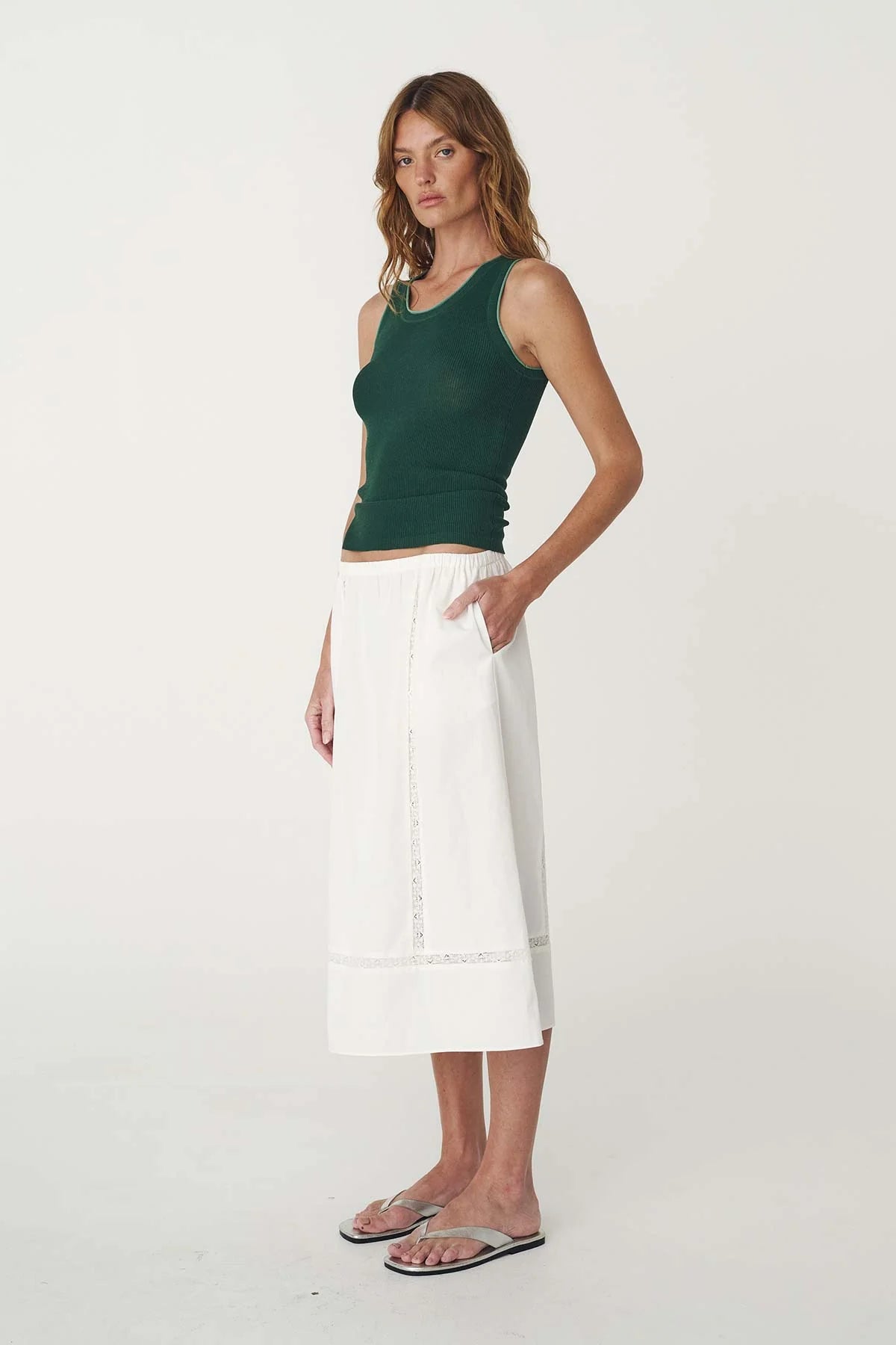 Suri Lace Midi Skirt | ROWIE