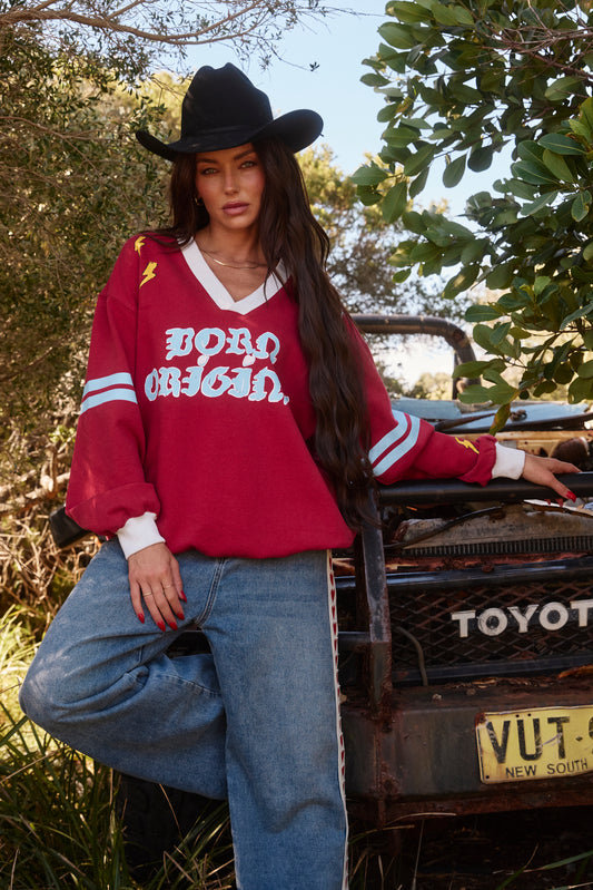 THE BORN ORIGINAL JUMPER - MAROON | SABBI THE STORE