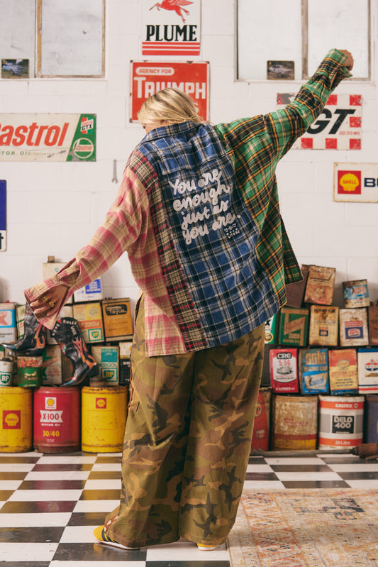 YOU ARE ENOUGH FLANNEL SHIRT | Sabbi The Store