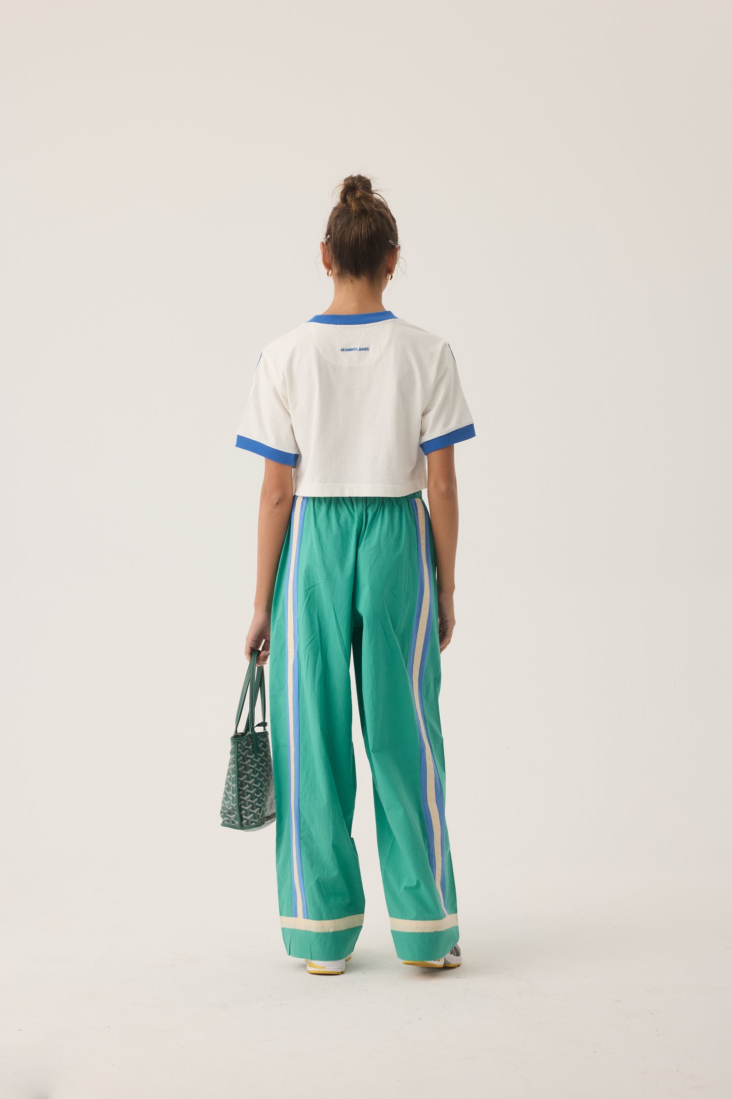 La Mer Stripe Pant - Jade Green | Araminta James