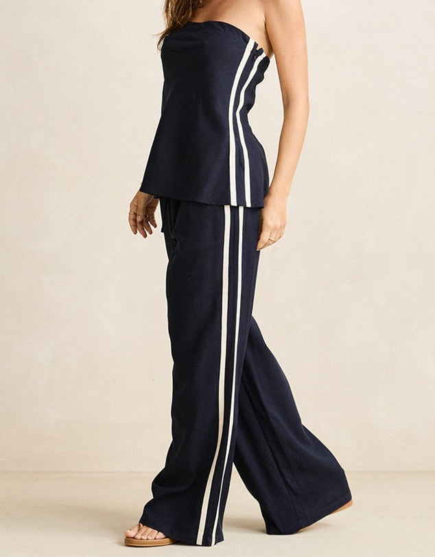 Contrast Linen Track Pant | Rhythm
