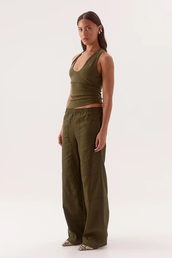 Lora Tank - Deep Khaki | Sovere