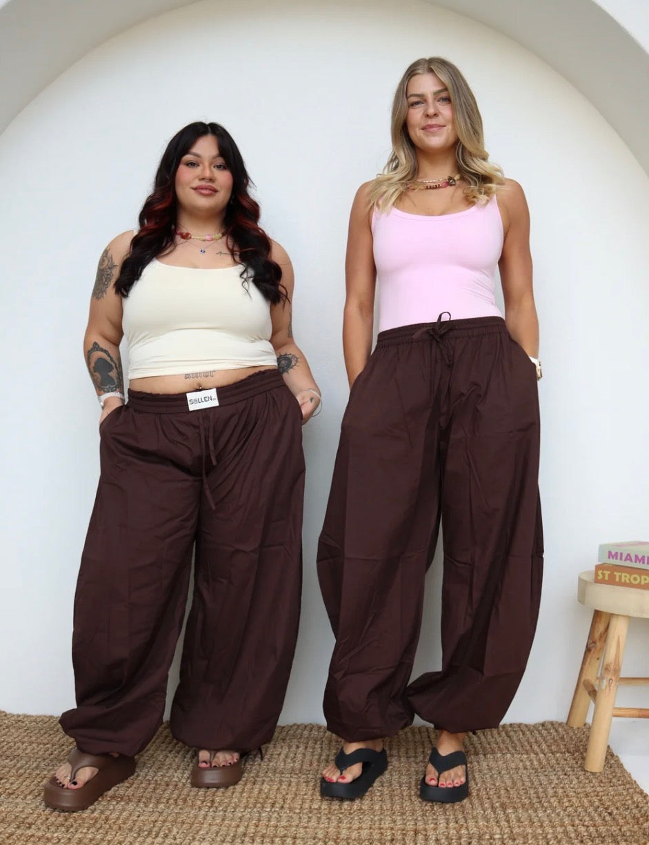 Jinni Balloon Pants - Chocolate | Sollen Co