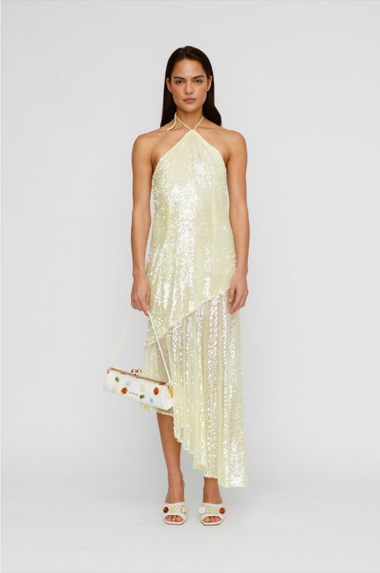 Mina Maxi Dress - Lemon | The Wolf Gang