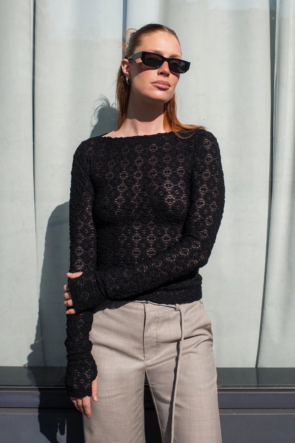 Samantha Clover Lace Top - Noir | Rowie