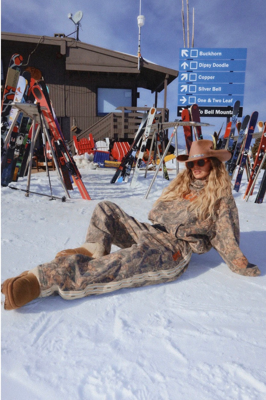 The Name Yourself Barrel Leg Trackpants - Tree Camo | Sabbi
