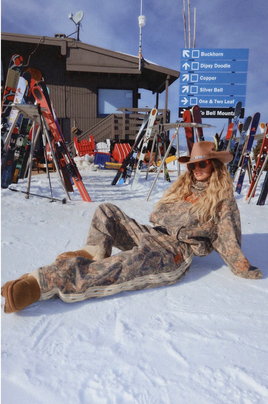 The Name Yourself Barrel Leg Trackpants - Tree Camo | Sabbi