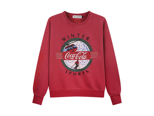 Coca Cola Winter Sport Classic Crewneck Sweater - Vintage Red | The Laundry Room