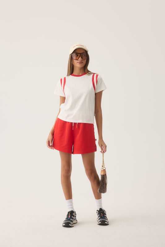 San Juan Baby Tee - Snow | Araminta James