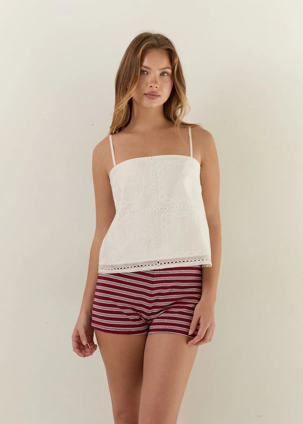 Olivia Lace Cami - Blanc | Juni
