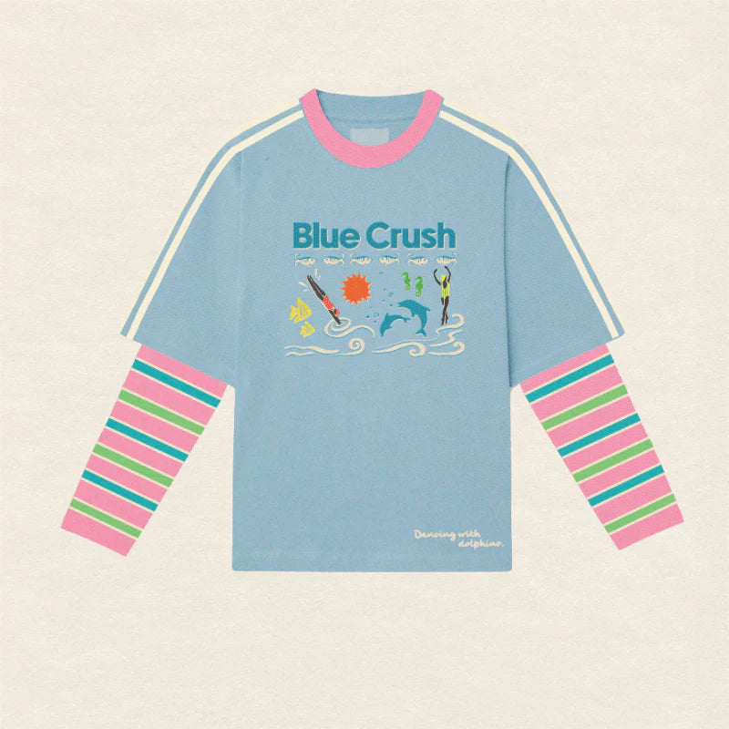 Adults Blue Crush Layered Long Sleeve in Blue/Green | Spicy Dugong