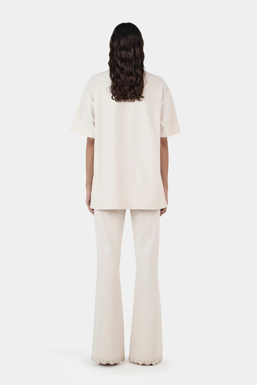 Marley Crochet Shirt Sandstone | Hansen & Gretel