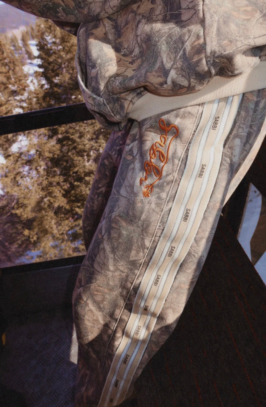 The Name Yourself Barrel Leg Trackpants - Tree Camo | Sabbi