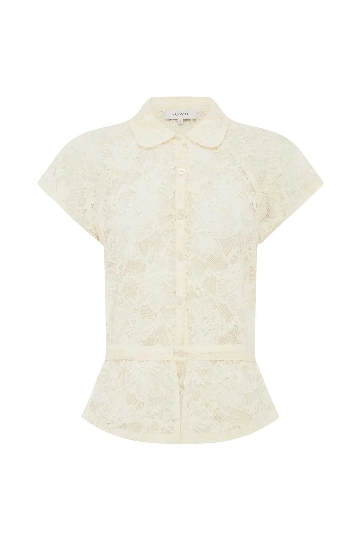 Allie Lace Peplum Blouse | Rowie
