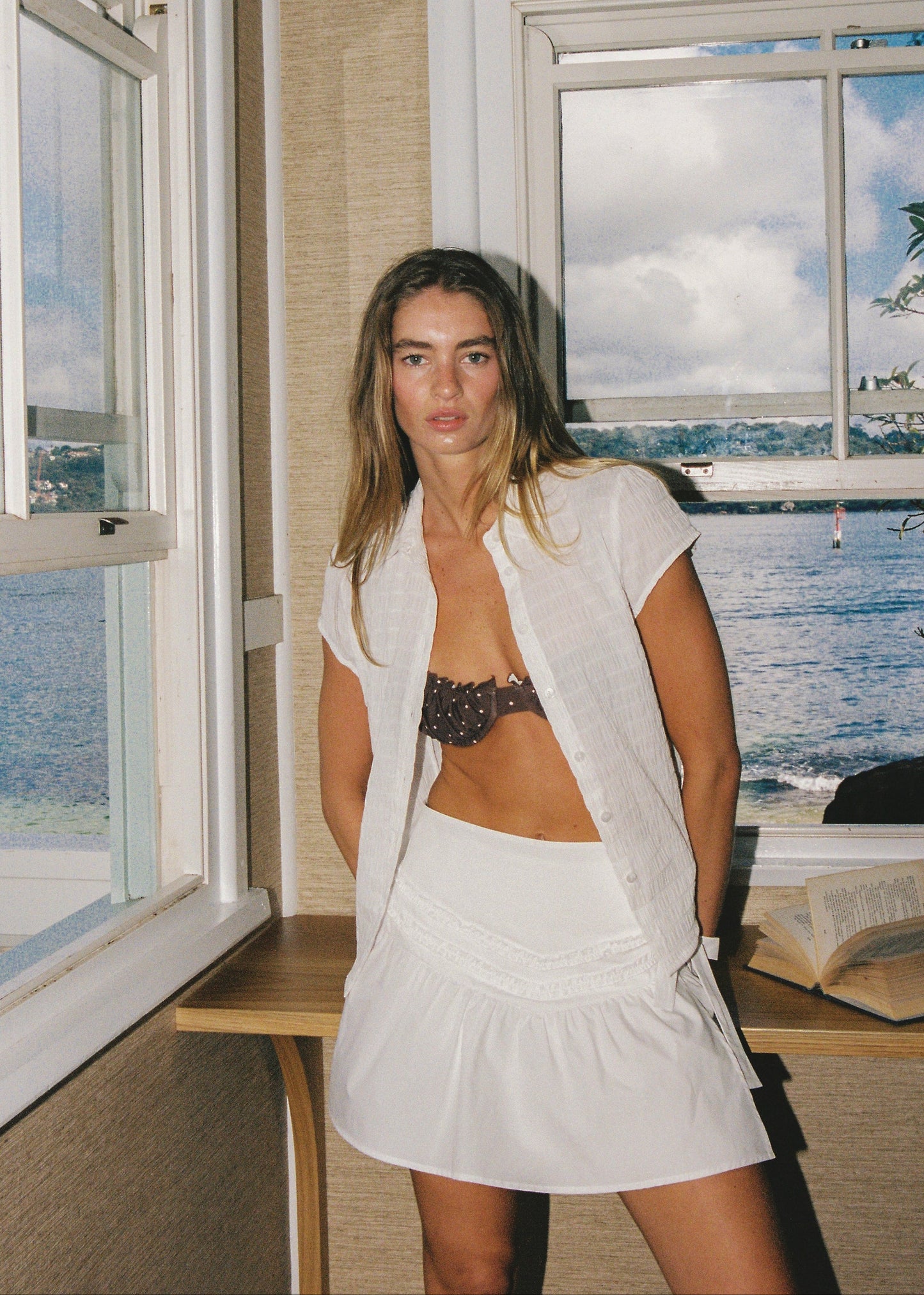 Annika Mini Skirt Blanc | Juni