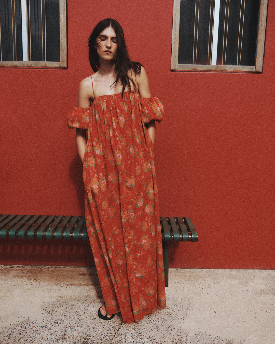 Vetiver Dress Climbing Roses | Hansen & Gretel